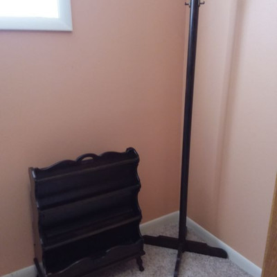 Unique Books/Magazine Holder and Coat Rack