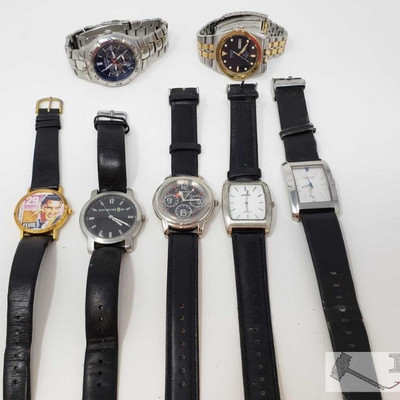 795:	
Seven Assorted Watches
Brands Include Spark, Kenneth Cole, Seiko, Nautica, and More