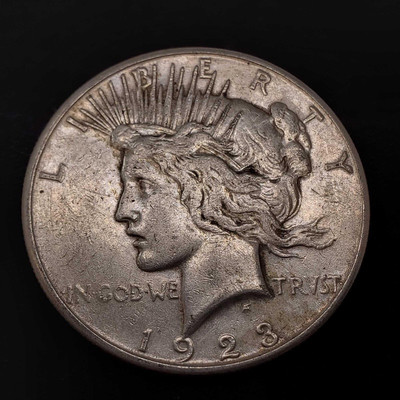 862: 	
1923 Silver Peace Dollar, San Francisco Mint
1923 Silver Peace Dollar, San Francisco Mint