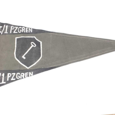 2046: 	
German World War II Army Panzer Grenadier Flag
Measures 23 7/8â€ wide by 12 3/8