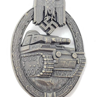 2004: 	
German World War II Army Bronze Tank Assault Badge
The front shows a tank in the center with a German army eagle at the top. Both...