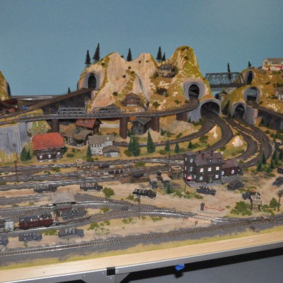 Another view of Bid Package #4- Marklin Train set depicting Germany WWII