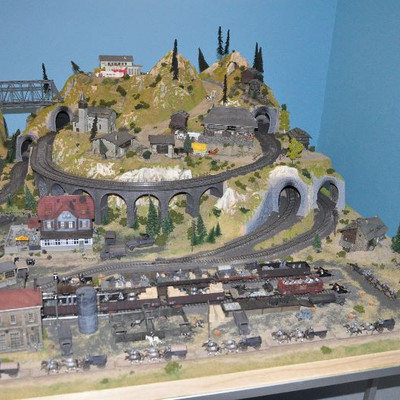 Another view of Bid Package #4- Marklin Train set depicting Germany WWII