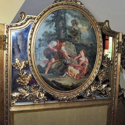 Another view of the antique French screen is Bid package #13. 