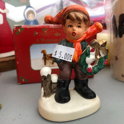 Hummel-style Christmas boy figure