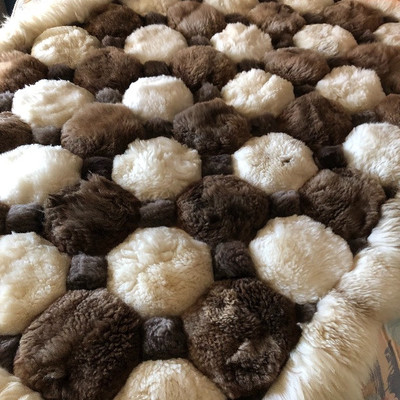 Authentic fur throw