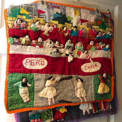 Fun and colorful fabric wall hangings with amazing detail! 