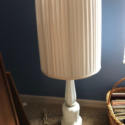 Vintage milk glass lamp
