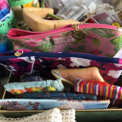 Colorful zipper/snap pouches