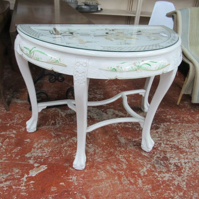 Chinese White Lacquer Console Table