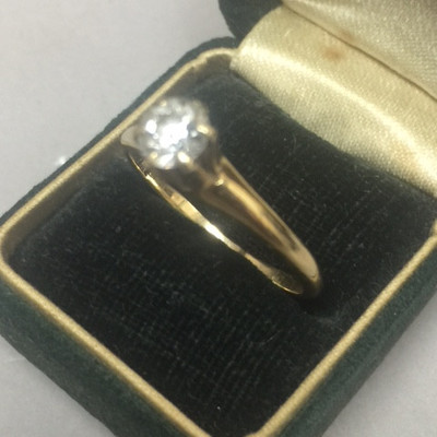14kt Gold Diamond Solitaire Ring