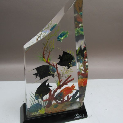 Peltier Acrylic Tropical Fish Sculpture