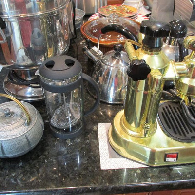 Brass espresso machine