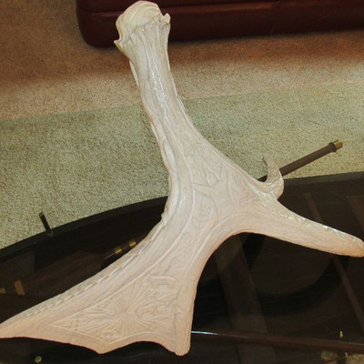 Innuit carved elk horn