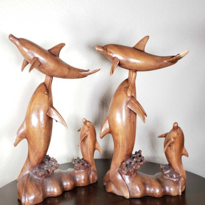 # 158
Hand Carved Wooden Dolphins
Measures approximately 24