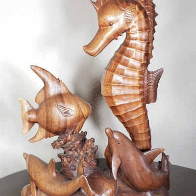 # 156
Hand Carved Wooden Sea Creature's Statue
Measures approximately 26