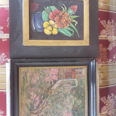 478: 	
Vintage Art
2 Pieces measuring approximately 14