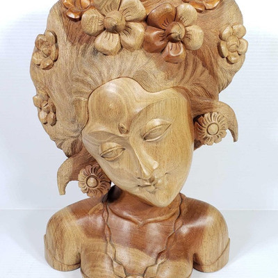 216:	
Hand Carved Wooden  Balinese Dancer
Measures approximately 15