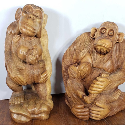 200:
Hand Carved Wooden Ape's
Hand Carved Wooden Ape's one is approximately 22