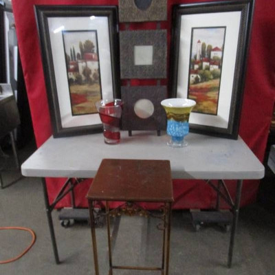 Plant Stand Wall DÃ©cor and Vases Lot