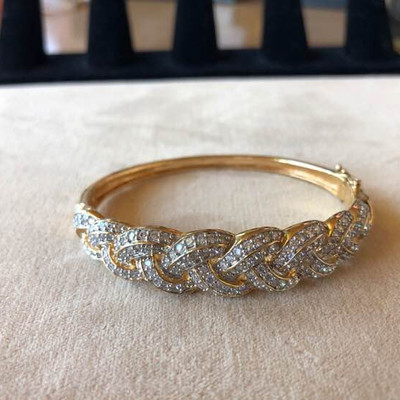 Vermeil and sparkling bracelet