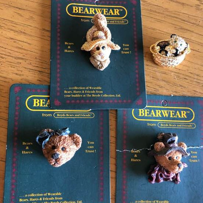 Bearwear Pins and one rhinestone pin