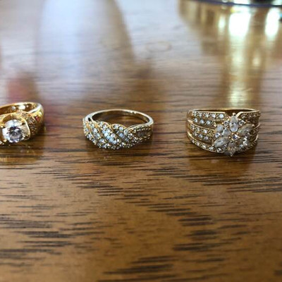 A trio of Vermeil rings