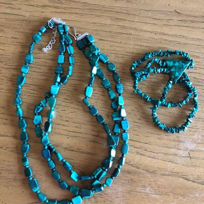 Malachite jewelry