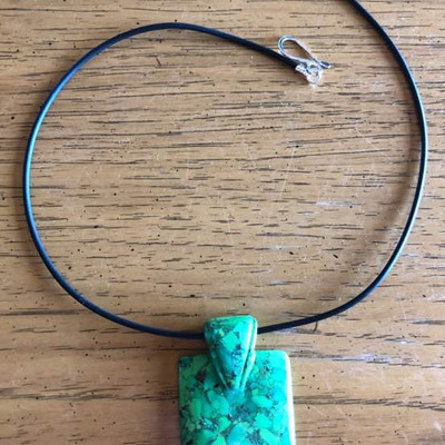 Green turquoise pendant from Jay King