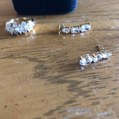 Gold Ring (14k) and matching earrings