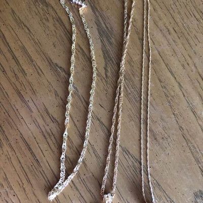 Three gold chains