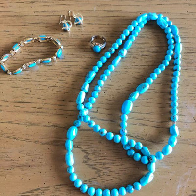 Turquoise and Vermeil Jewelry