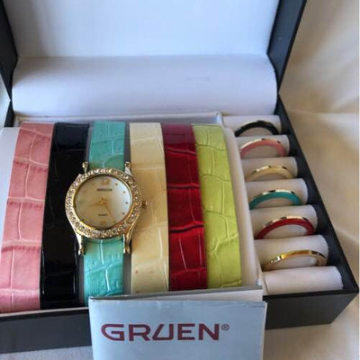 Gruen interchangeable bands and bezel watch collection