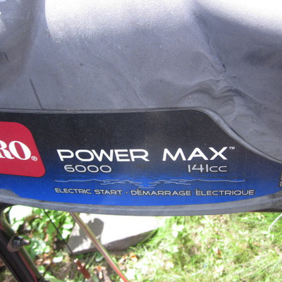 Toro Power Max 6000 Snow Blower 