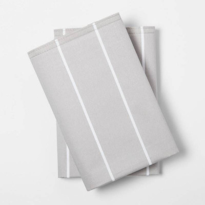 3 Modern Pillowcases (King) Gray Stripe 300 Thread ...
