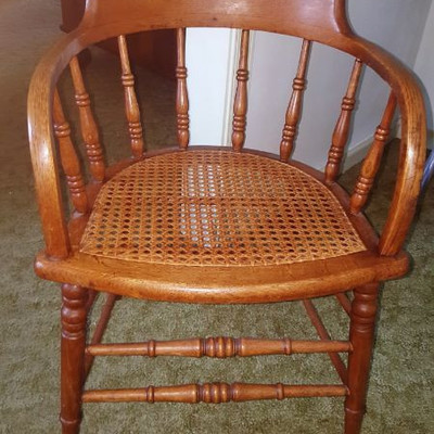 Antique chair with cane bottom