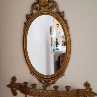 Pre-sale @ $48.00 Home Interior Mirror & Sconce Set  
