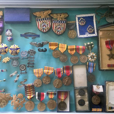 Medals including a Bronze Star. Various War Campaigns