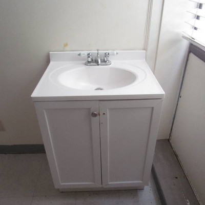 Bathroom Cabinet with Sink Top - Buyer Must Remove