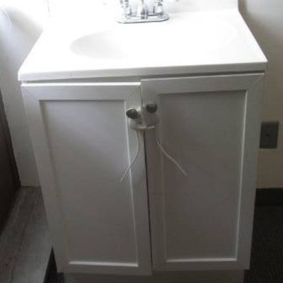 Bathroom Cabinet with Sink Top - Buyer Must Remove.