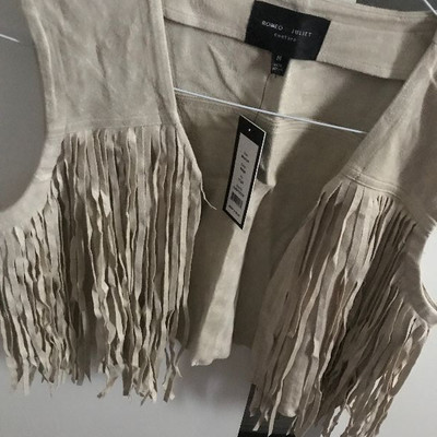 Ladies Fringed Vest by Romeo Juliet Couture, Size M
