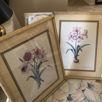 Framed floral art