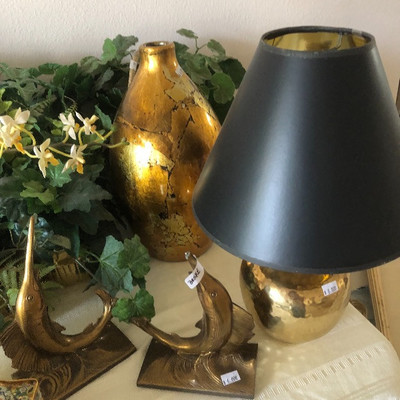Lamps, bookends, vases