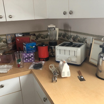 Blender, mixer, toaster, coffee pot