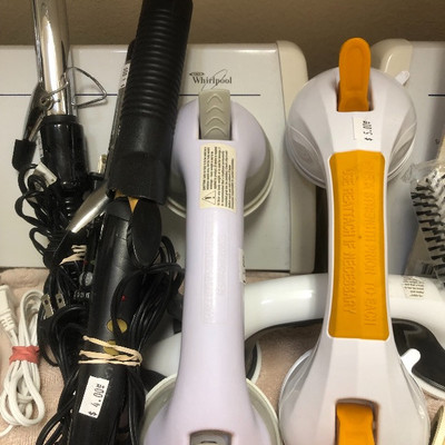 Curling irons, bath grab bars