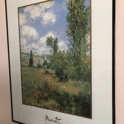 Framed Monet print