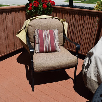 Patio Chair with Cushion and Pillow
