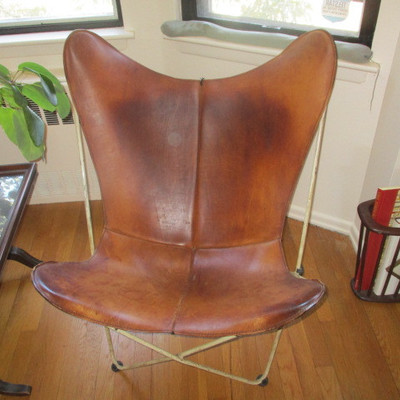 Knoll Leather Butterfly Chair 
