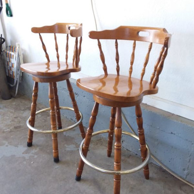 Swivel Wood Bar Stools
