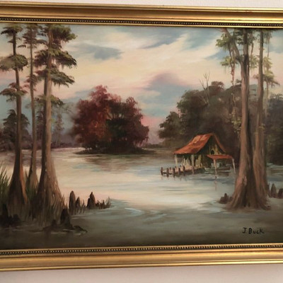 J Buck's Bayou New Orleans Artist Framed Oil SGA051 Local Pickup https://www.ebay.com/itm/113777308895